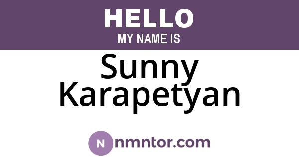 Sunny Karapetyan