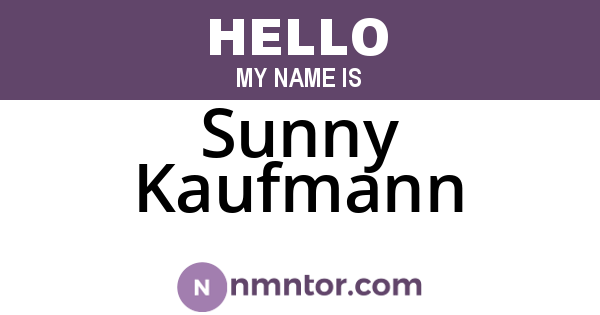 Sunny Kaufmann