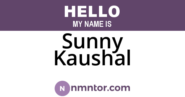 Sunny Kaushal