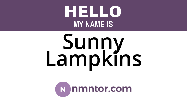 Sunny Lampkins