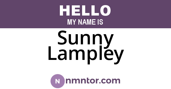 Sunny Lampley