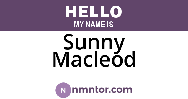 Sunny Macleod