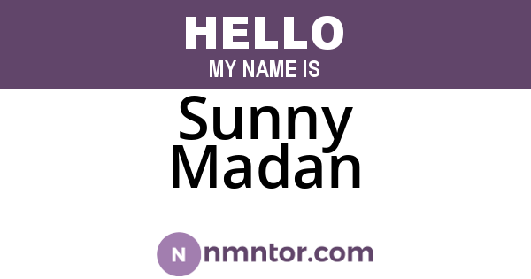 Sunny Madan