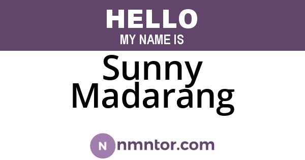 Sunny Madarang