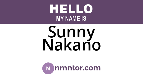 Sunny Nakano