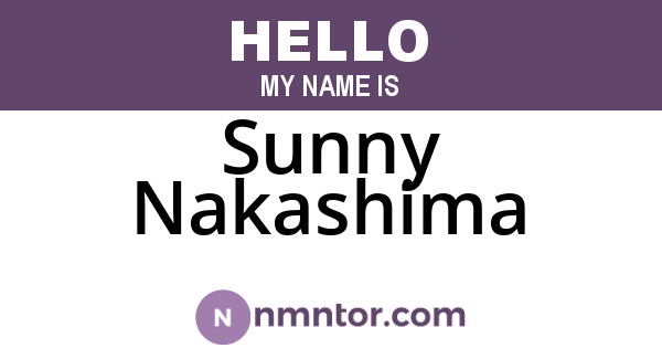 Sunny Nakashima