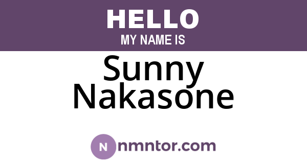 Sunny Nakasone