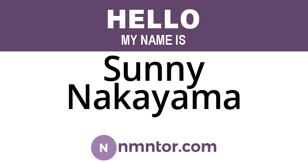 Sunny Nakayama