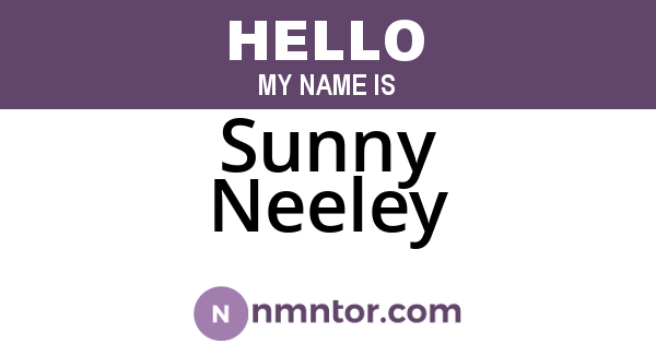 Sunny Neeley