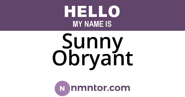 Sunny Obryant