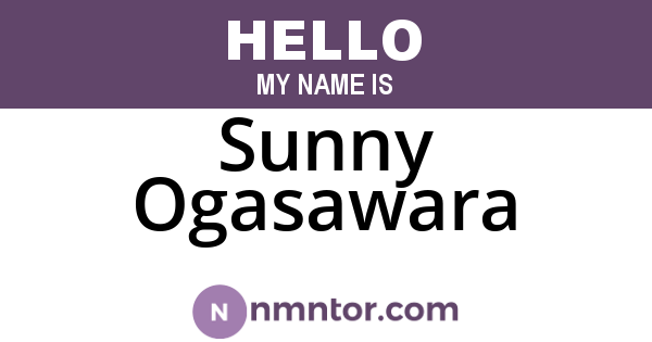 Sunny Ogasawara