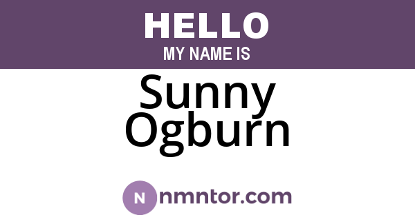 Sunny Ogburn