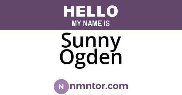 Sunny Ogden