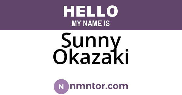 Sunny Okazaki