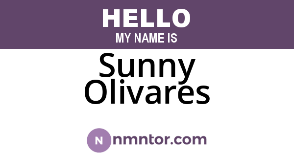 Sunny Olivares