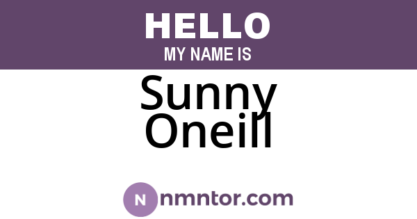 Sunny Oneill