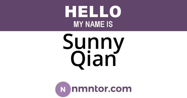 Sunny Qian
