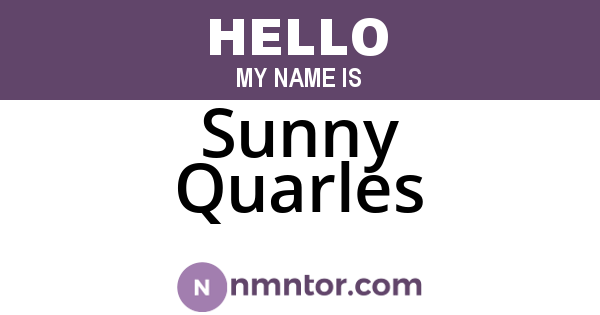Sunny Quarles