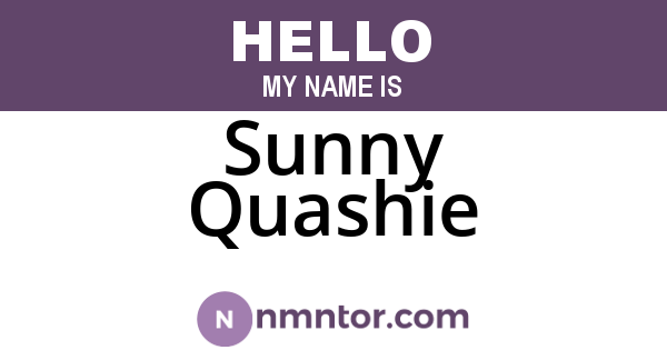Sunny Quashie