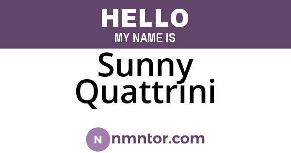 Sunny Quattrini