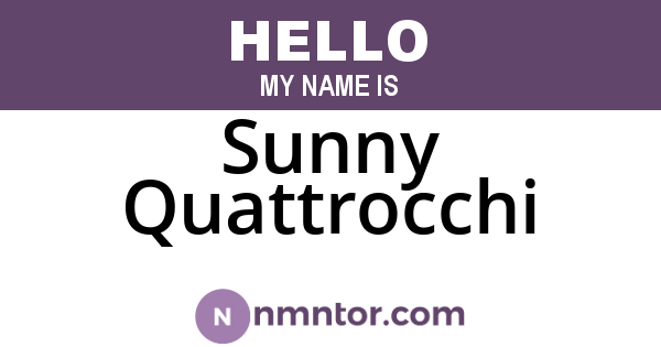 Sunny Quattrocchi