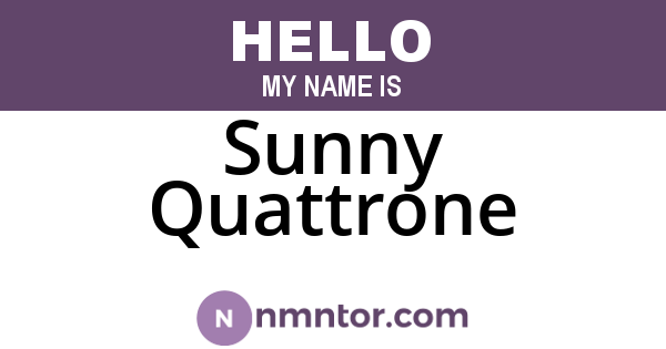 Sunny Quattrone