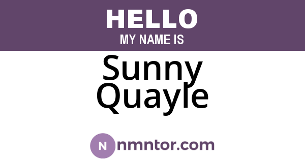 Sunny Quayle