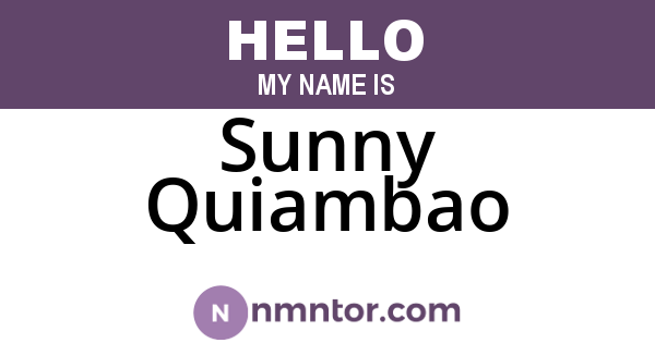 Sunny Quiambao