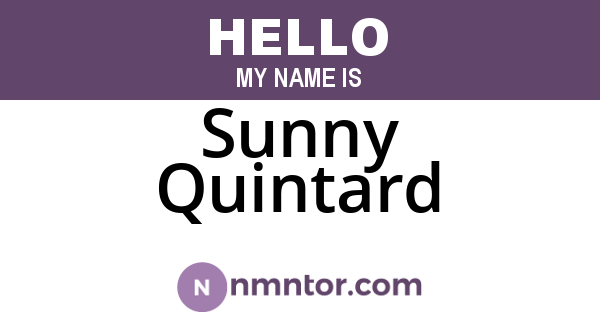 Sunny Quintard
