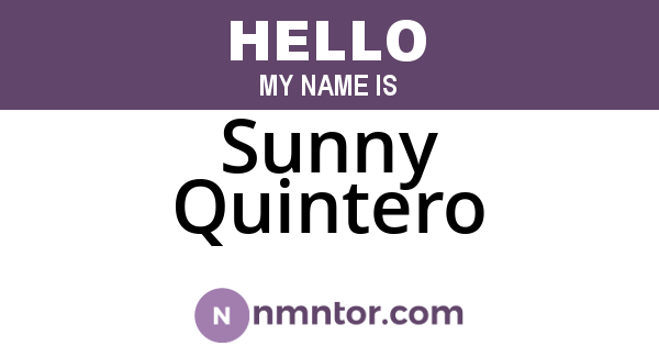 Sunny Quintero