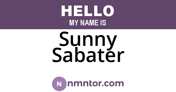 Sunny Sabater