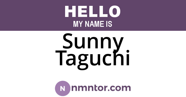 Sunny Taguchi