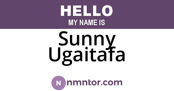 Sunny Ugaitafa