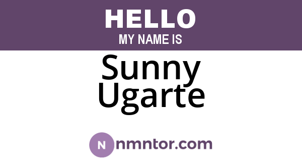 Sunny Ugarte