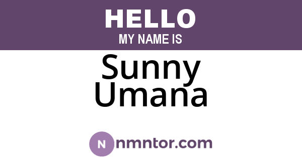 Sunny Umana