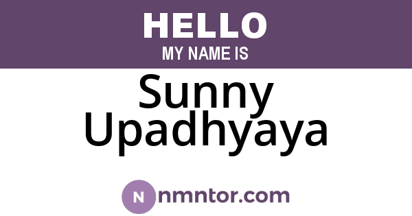 Sunny Upadhyaya