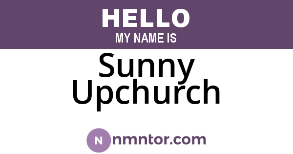 Sunny Upchurch