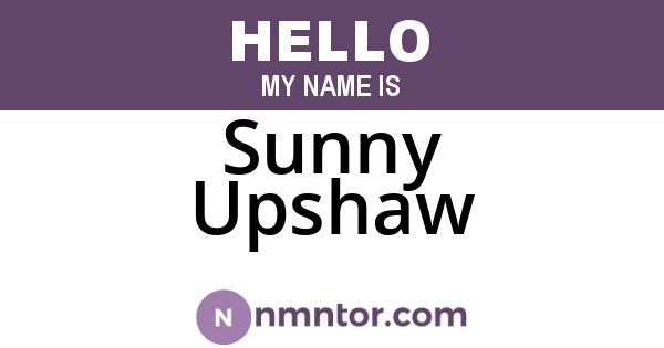 Sunny Upshaw