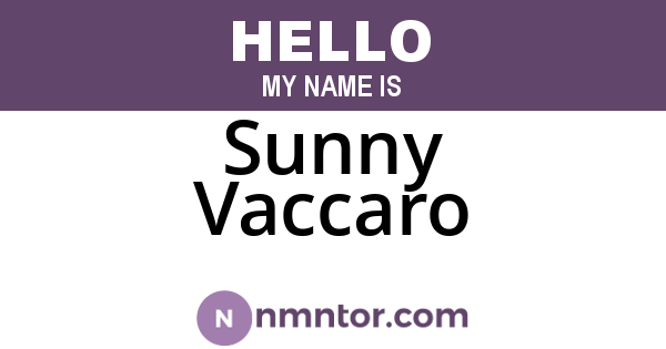 Sunny Vaccaro