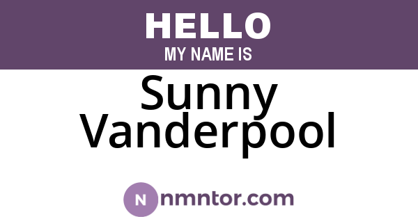 Sunny Vanderpool