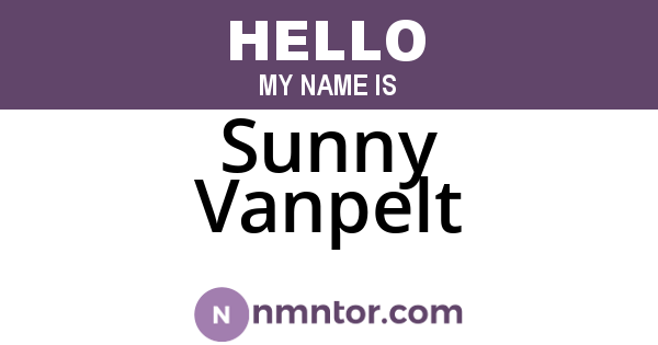 Sunny Vanpelt