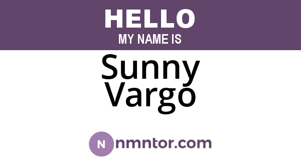 Sunny Vargo