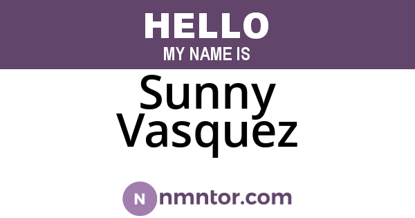 Sunny Vasquez