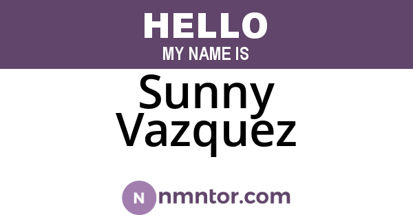 Sunny Vazquez