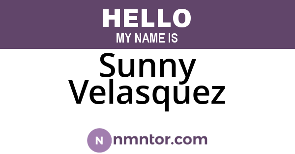 Sunny Velasquez