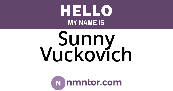 Sunny Vuckovich