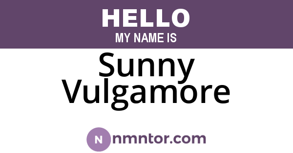 Sunny Vulgamore