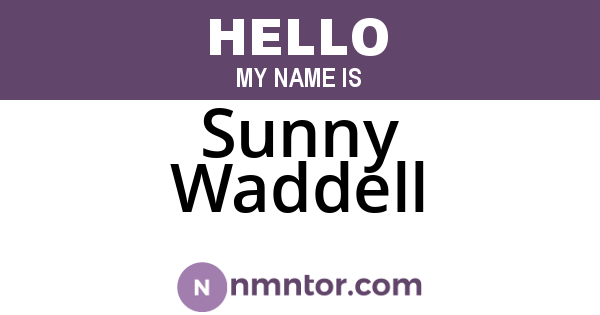Sunny Waddell