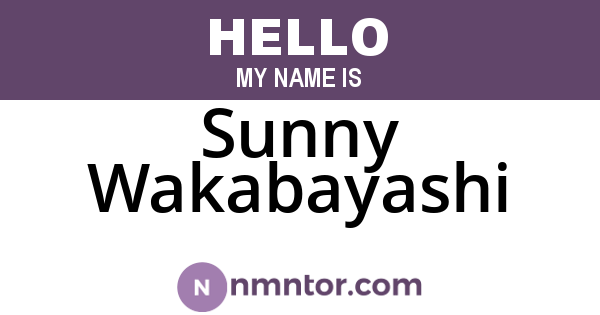 Sunny Wakabayashi