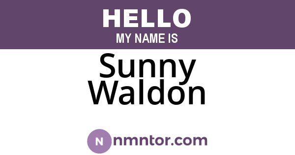 Sunny Waldon